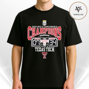 Texas Tech Red Raiders 2025 Big 12 Champions Score Unisex T-Shirt