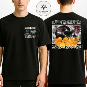 Texas Tech Red Raiders Black 2026 Orange Bowl NFL Season Two Sides Unisex T-Shirt