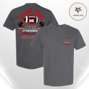 Texas Tech Red Raiders Charcoal Something Inked 2025 Big 12 Football Champions Unisex T-Shirt