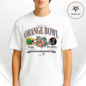 Texas Tech Red Raiders Vs. Oregon Ducks 2026 Orange Bowl NFL CFP Season Unisex T-Shirt