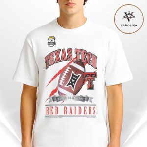 Texas Tech Red Raiders White New Era 2025 Big 12 Football Champions Short Sleeve Fashion Unisex T-Shirt