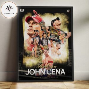 Thank You John Cena WWE Legend Career Tribute Collage Poster Hustle Loyalty Respect Home Decor Poster Canvas
