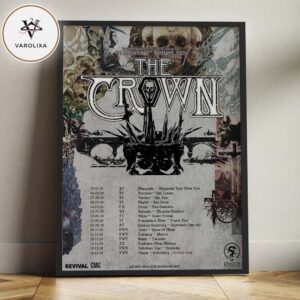 The Crown No Tomorrow Farewell 2026 Tour Dates Poster At Multiple Venues Europe And US Home Decor Poster Canvas