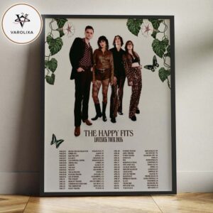 The Happy Fits Lovesick Tour 2026 Concert Poster Indie Rock Band Tour Dates Home Decor Poster Canvas