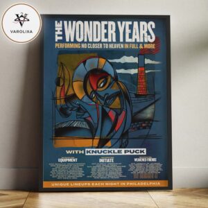 The Wonder Years No Closer To Heaven Tour 2026 Poster With Knuckle Puck Equipment Initiate And Weakened Friends Across USA Home Decor Poster Canvas