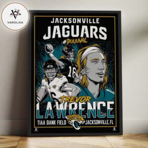 Trevor Lawrence Jacksonville Jaguars Poster At TIAA Bank Field In Jacksonville Florida NFL Wall Art 2025 Home Decor Poster Canvas