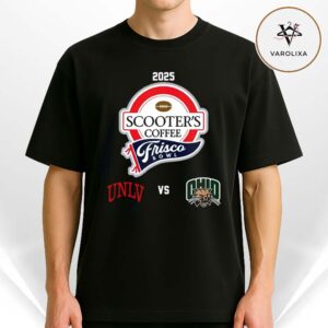 Unlv Rebels Vs. Ohio Bobcats 2025 Scooter’s Coffee Frisco Bowl Matchup Unisex T-Shirt