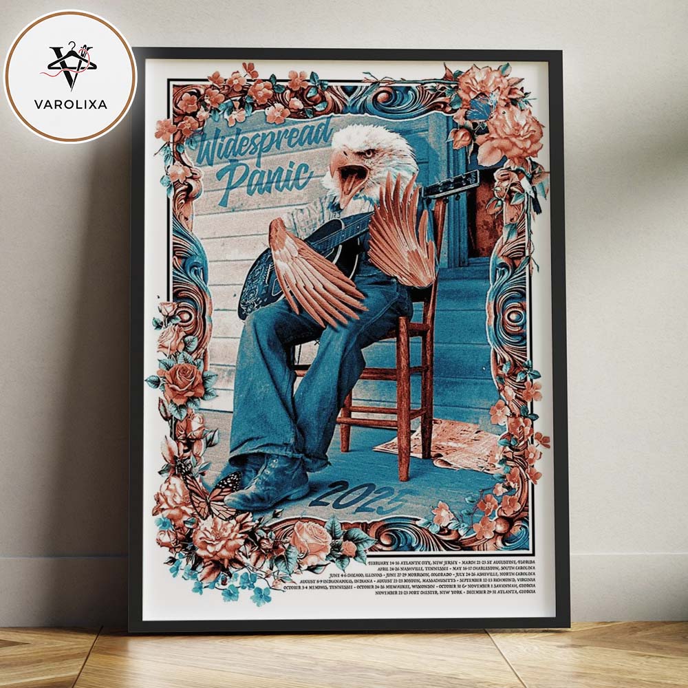 Widespread Panic Concert Poster At Various Venues In United States On Multiple Dates 2025 Americana Eagle Guitar Artwork Home Decor Poster Canvas Widespread Panic Concert Poster At Various Venues In United States On Multiple Dates 2025 Americana Eagle Guitar Artwork Home Decor Poster Canvas