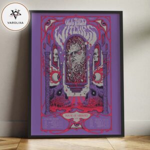 All Them Witches Tour Dates Poster House Of Mirrors Tour In United States And Canada Fall 2025 With King Buffalo Home Decor Poster Canvas