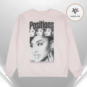 Ariana Grande Positions Rewind Pink Crewneck Official Ariana Grande Unisex Sweatshirt