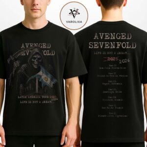Avenged Sevenfold Latin America Tour 2026 Life Is But A Dream Death Rider Argentina Flag Two Sides Unisex T-Shirt