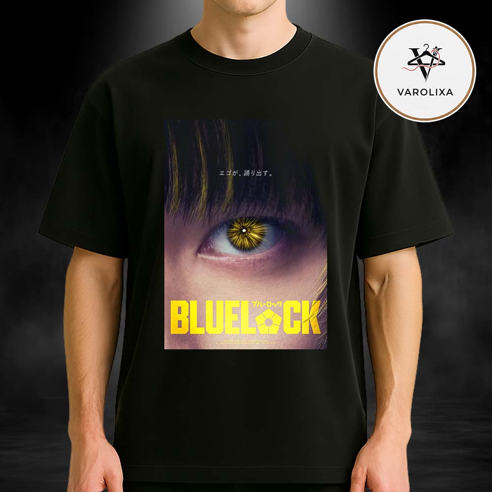 BLUELOCK Poster At Blue Lock Facility In Japan On 2026 Ego Awakening Golden Eye Artwork Unisex T-Shirt BLUELOCK Poster At Blue Lock Facility In Japan On 2026 Ego Awakening Golden Eye Artwork Unisex T-Shirt
