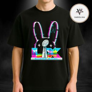 Bad Bunny Super Bowl LIX 2026 NFL Minimal Bunny Logo Unisex T Shirt