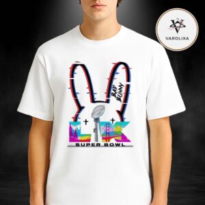 Bad Bunny X Super Bowl LX Official Logo Rainbow 2026 Unisex T-Shirt