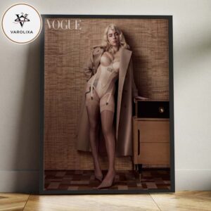 Billie Eilish 2026 Vogue Magazine Editorial Nude Lingerie Trench Coat Fashion Artwork Home Decor Poster Canvas