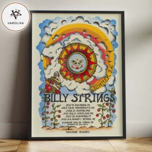 Billy Strings Summer Tour 2026 Tour Dates Poster July August Shows Artwork Home Decor Poster Canvas