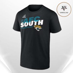 Black Jacksonville Jaguars 2025 AFC South Division Champions Conquer Unisex T-Shirt