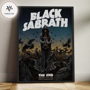 Black Sabbath The End Tour January 27 2016 Winnipeg Concert Poster Heavy Metal Band Artwork Home Decor Poster Canvas
