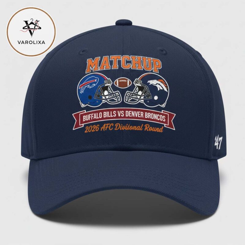 Buffalo Bills vs Denver Broncos Matchup 2026 AFC Divisional Round NFL Playoffs Classic Navy Cap Hat Snapback