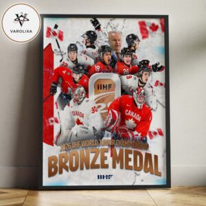 Canada National Team 2026 IIHF World Junior Championship Bronze Medal Ice Hockey Home Decor Poster Canvas