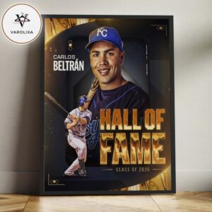 Carlos Beltrán Hall of Fame Class of 2026 Poster Cooperstown Legacy Baseball Wall Art Home Decor Poster Canvas