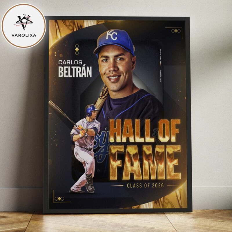 Carlos Beltrán Hall of Fame Class of 2026 Poster Cooperstown Legacy Baseball Wall Art Home Decor Poster Canvas