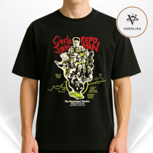 Circle Jerks Repo Man Live Poster At The Paramount Theatre In Austin TX On May 3 2026 Punk Rock Concert Unisex T-Shirt