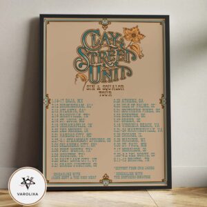 Clay Street Unit Sin And Squalor Tour Poster Vintage Western Folk Artwork Art Print Home Decor Poster Canvas