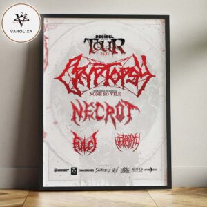 Cryptopsy Tour 2026 Poster None So Vile 30th Anniversary Necrot Worm Fleshripper Death Metal Home Decor Poster Canvas
