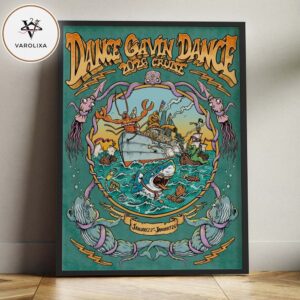 Dance Gavin Dance 2026 Cruise Gig Octopus Ship Battle Psychedelic Artwork Home Decor Poster Canvas