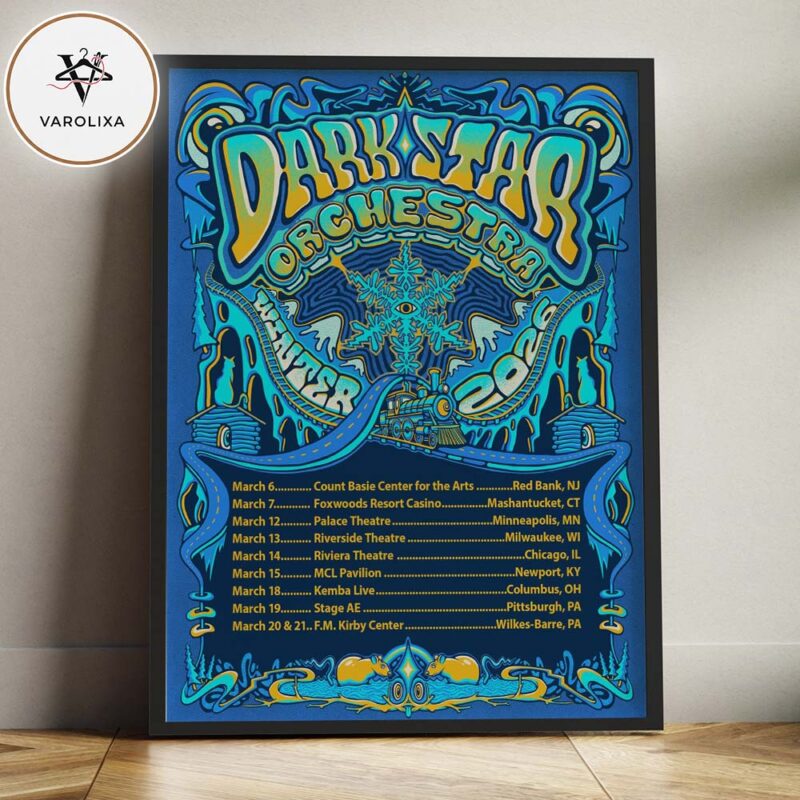 Dark Star Orchestra Winter Tour 2025 Tour Dates Psychedelic Rock Home Decor Poster Canvas