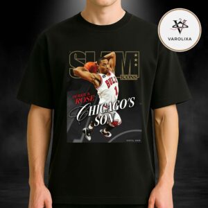 Derrick Rose Chicago Son Slam Icons 2002 Cover Poster Chicago Bulls Basketball Legend Unisex T-Shirt