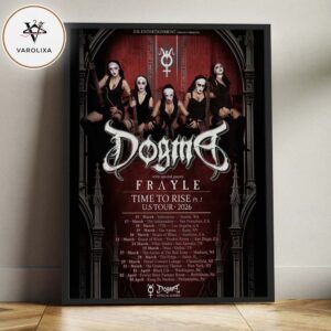 Dogma Tour Dates Poster Time To Rise Pt 1 US Tour In United States March April 2026 With Special Guest Frayle Home Decor Poster Canvas