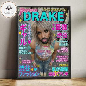 Drake Popteen Gyaru Shibuya Fashion Japanese Street Style Cover Home Decor Poster Canvas