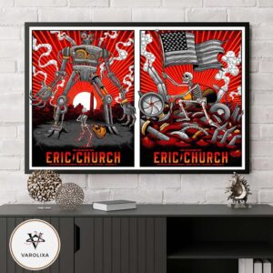 Eric Church Full Show Combined Poster For The Anthem In Washington DC On January 22 And 23 2026 Home Decor Poster Canvas