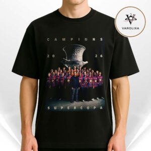 FC Barcelona Supercopa De España Champions 2026 Team Celebration Artwork Poster Campions Unisex T-Shirt