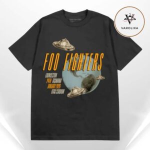 Foo Fighters Launceston Tasmania UFO Earth Graphic Tour T Shirt January 2026