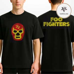 Foo Fighters Lucha Mask Skull Logo Back Print Edition Unisex T-Shirt