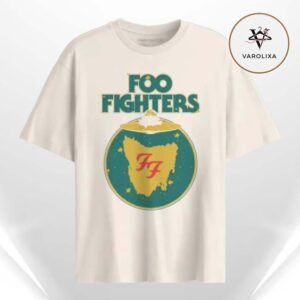 Foo Fighters Tasmania Map Circle Graphic Launceston Tour 2026 White T Shirt