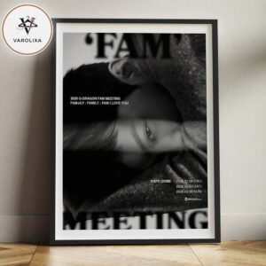 G-Gradgon K-Pop Icon Fan Meeting Poster At KSPO Dome In Seoul On February 2026 FAM I Love You Black And White Artistic Portrait Home Decor Poster Canvas