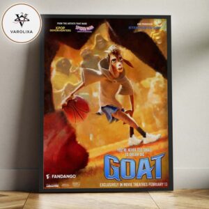 GOAT Animated Basketball Movie Poster You Are Never Too Small To Dream Big Film Art Print Home Decor Poster Canvas