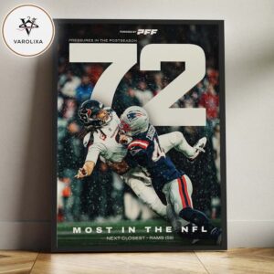 Houston Texans Vs New England Patriots NFL Playoffs Pressure Poster Most Pressures In The Postseason Artwork Home Decor Poster Canvas