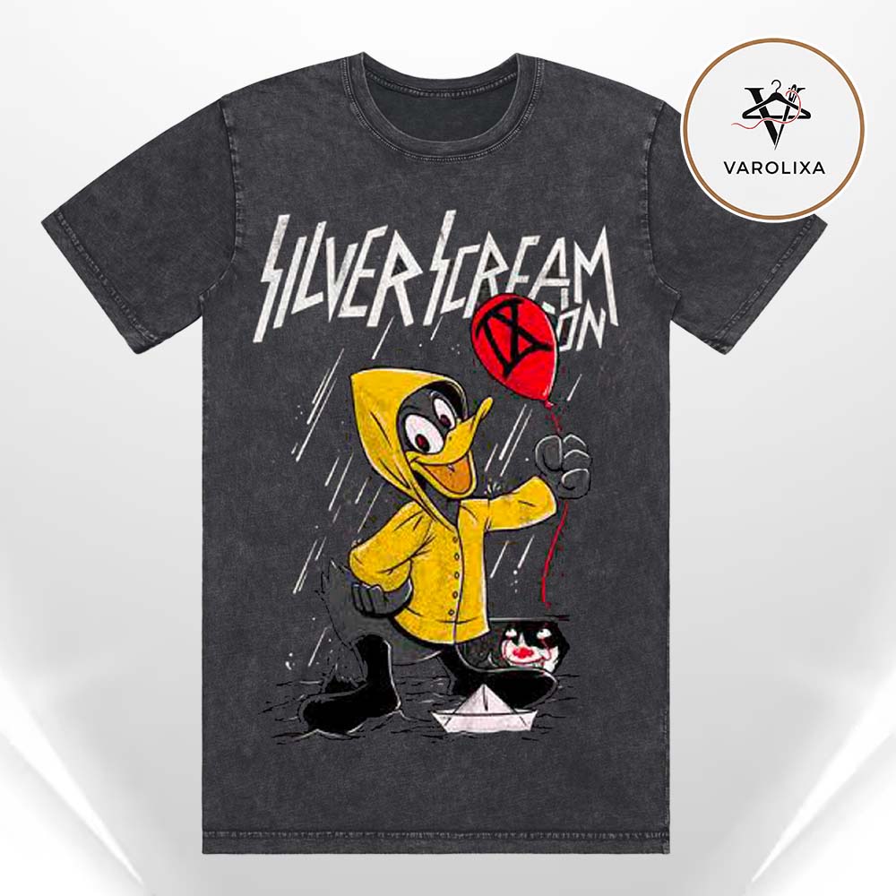 Ice Nine Kills Silver Scream Con All Unisex Washed Tee Ice Nine Kills Silver Scream Con All Unisex Washed Tee