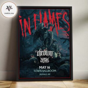 In Flames May 16 2026 Buffalo NY Town Ballroom Concert Poster With Thrown Orbit Culture Home Decor Poster Canvas