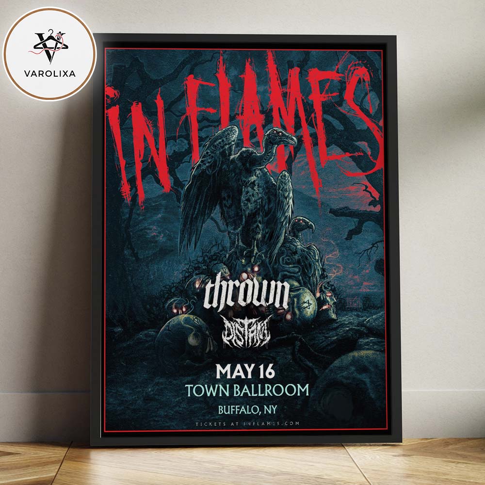 In Flames May 16 2026 Buffalo NY Town Ballroom Concert Poster With Thrown Orbit Culture Home Decor Poster Canvas In Flames May 16 2026 Buffalo NY Town Ballroom Concert Poster With Thrown Orbit Culture Home Decor Poster Canvas