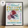 Indiana Hoosiers 2025 National Champions Neon Helmet Perfect Season Design Home Decor Poster Canvas