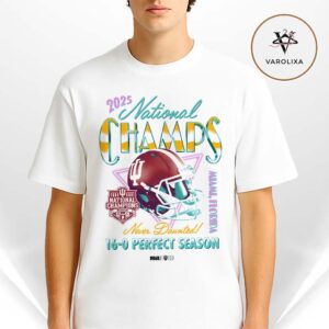 Indiana Hoosiers 2025 National Champions Neon Helmet Perfect Season Design Unisex T-Shirt