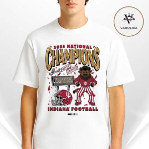 Indiana Hoosiers 2025 National Champions Never Daunted Mascot Celebration Design Unisex T-Shirt