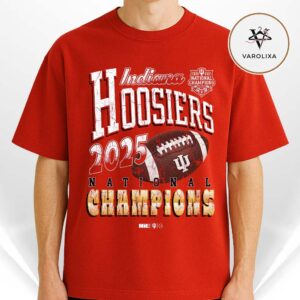 Indiana Hoosiers 2025 National Champions Skull Helmet Vintage Gold Texture Artwork Unisex T-Shirt