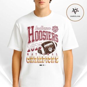 Indiana Hoosiers 2025 National Champions Vintage Football Typography Design Unisex T-Shirt